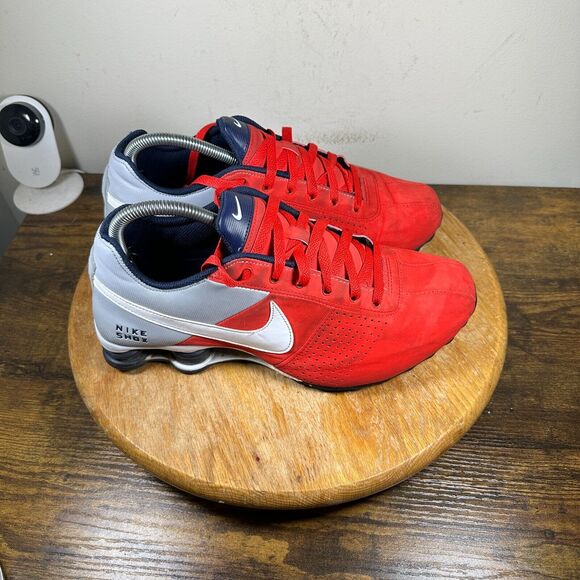 Nike Other - Nike Shox Deliver Red Gray Shoes Sneakers Men's Size 8.5 317547-601